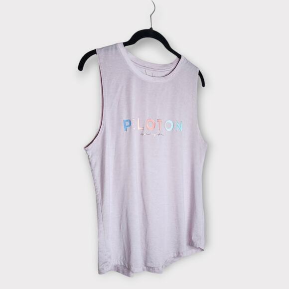Spiritual Gangster x Peloton Womens Gradient Spellout Tank Top Size L Pastel - Picture 2 of 9
